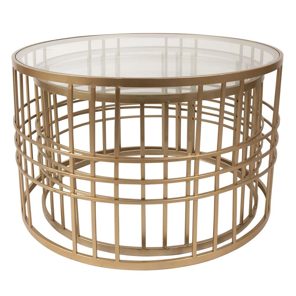 Couchtisch (Set aus 2) Ø 75x46 / Ø 66x41 cm von Clayre & Eef.