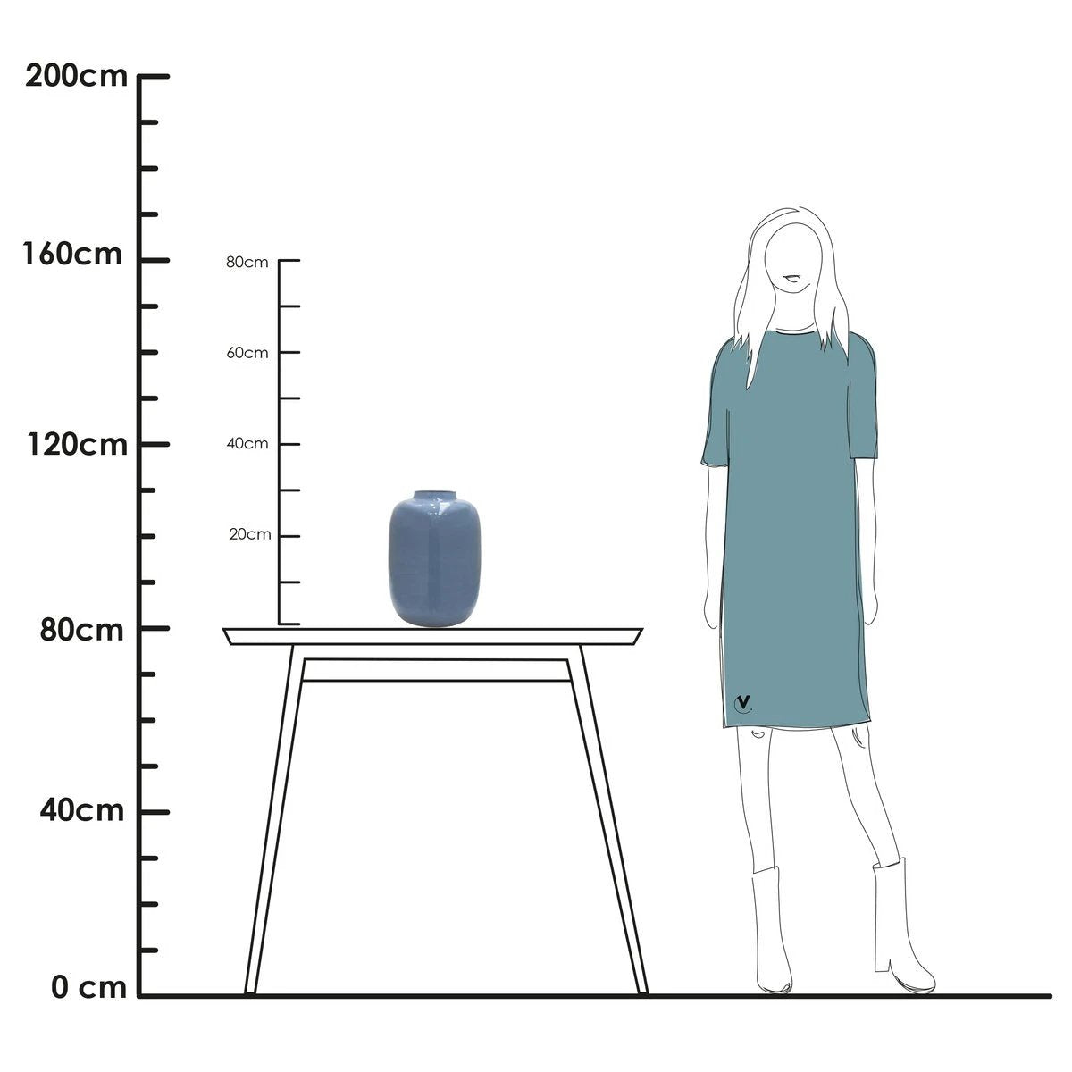Vaas - Artic light blue-grey by Vase The World
