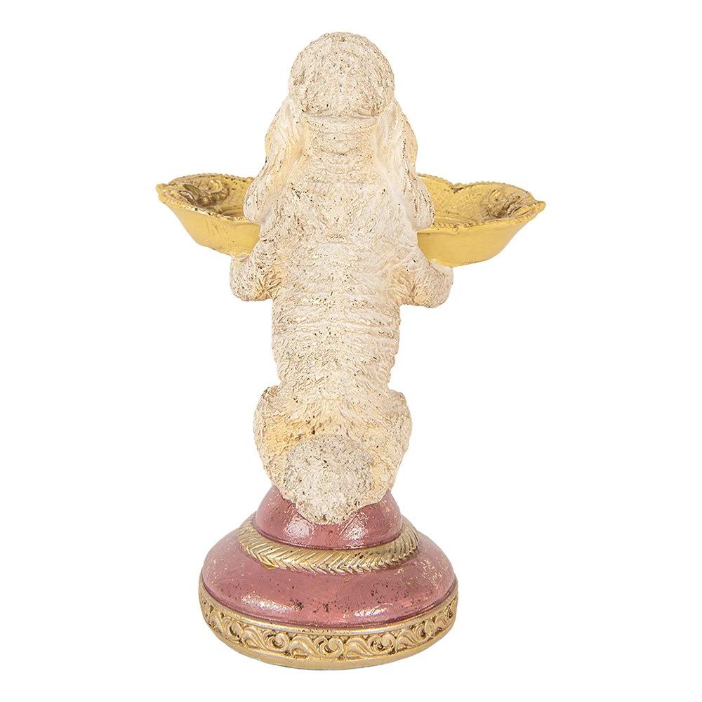 Decoration Image Dog 15x16x21 cm Beige Plastic by Clayre & Eef.