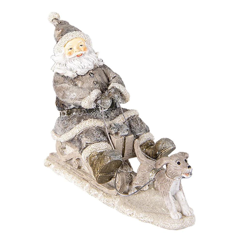 Decoration Santa on sleigh 24x8x16 cm by Clayre & Eef.