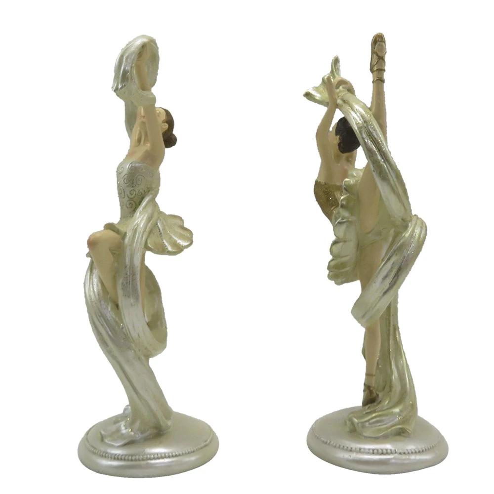 Dekoration Ballerina (Set mit 2 Stück) 9x6x18 cm von Clayre & Eef.