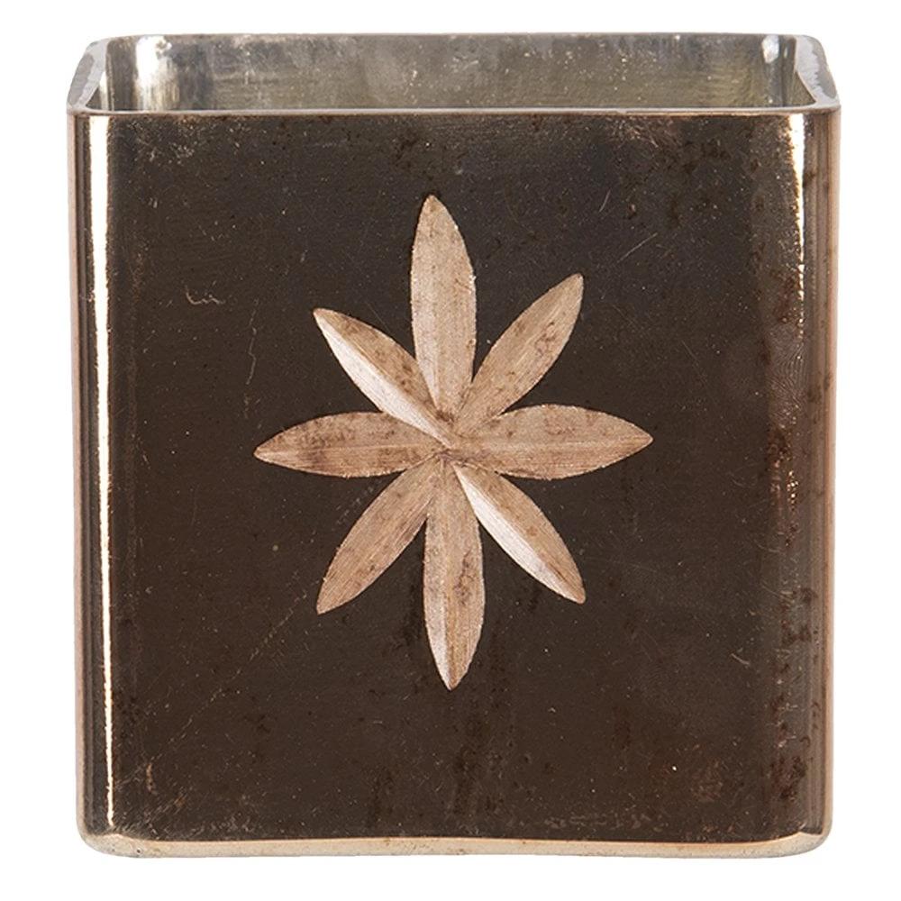 Tea light holder 10x10x10 cm by Clayre & Eef.