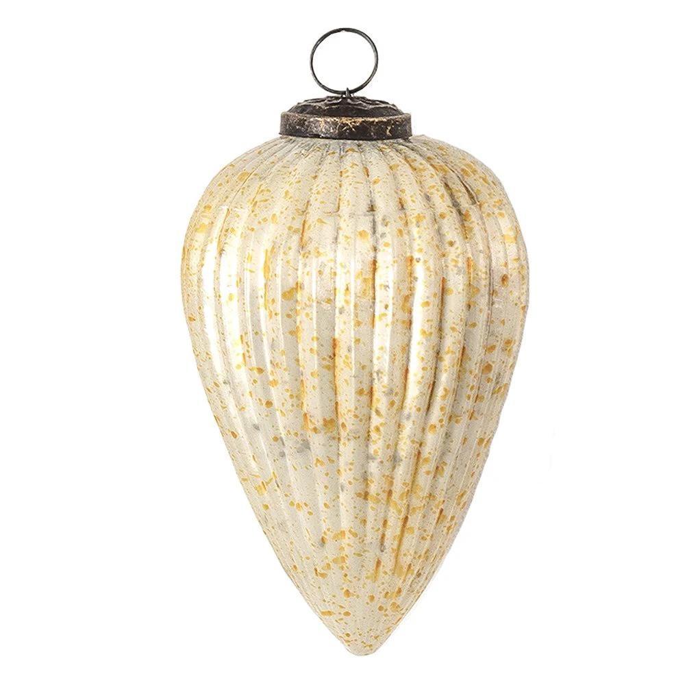 Christmas bauble Ø 7x12 cm by Clayre & Eef.