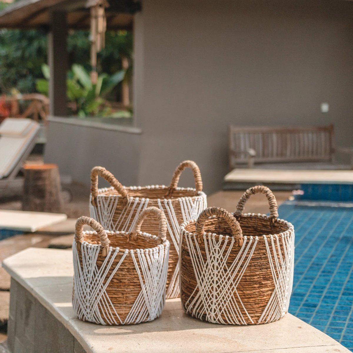 Storage Basket | Plant Basket | Laundry Basket LAWU made from Banana Fibre (3 sizes) by Soeji