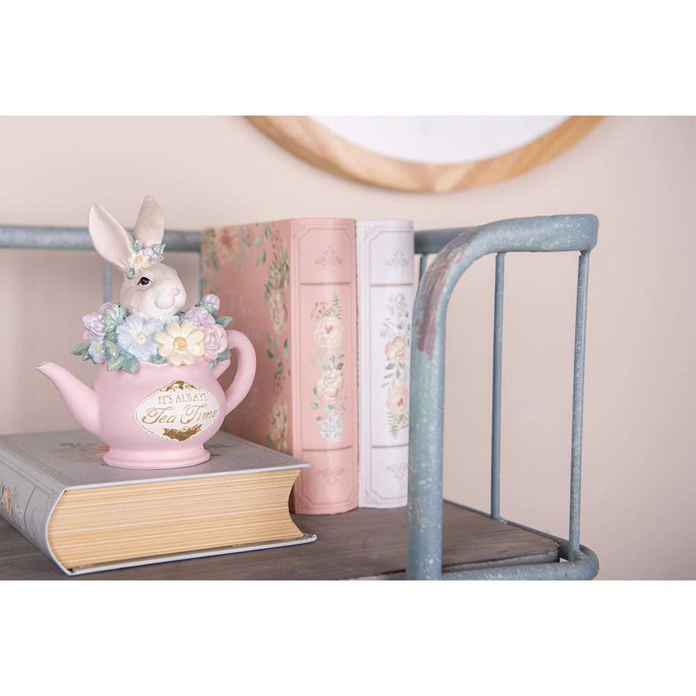 Dekorationsbild Hase 12x8x14 cm beige-rosa Kunststoff von Clayre & Eef.