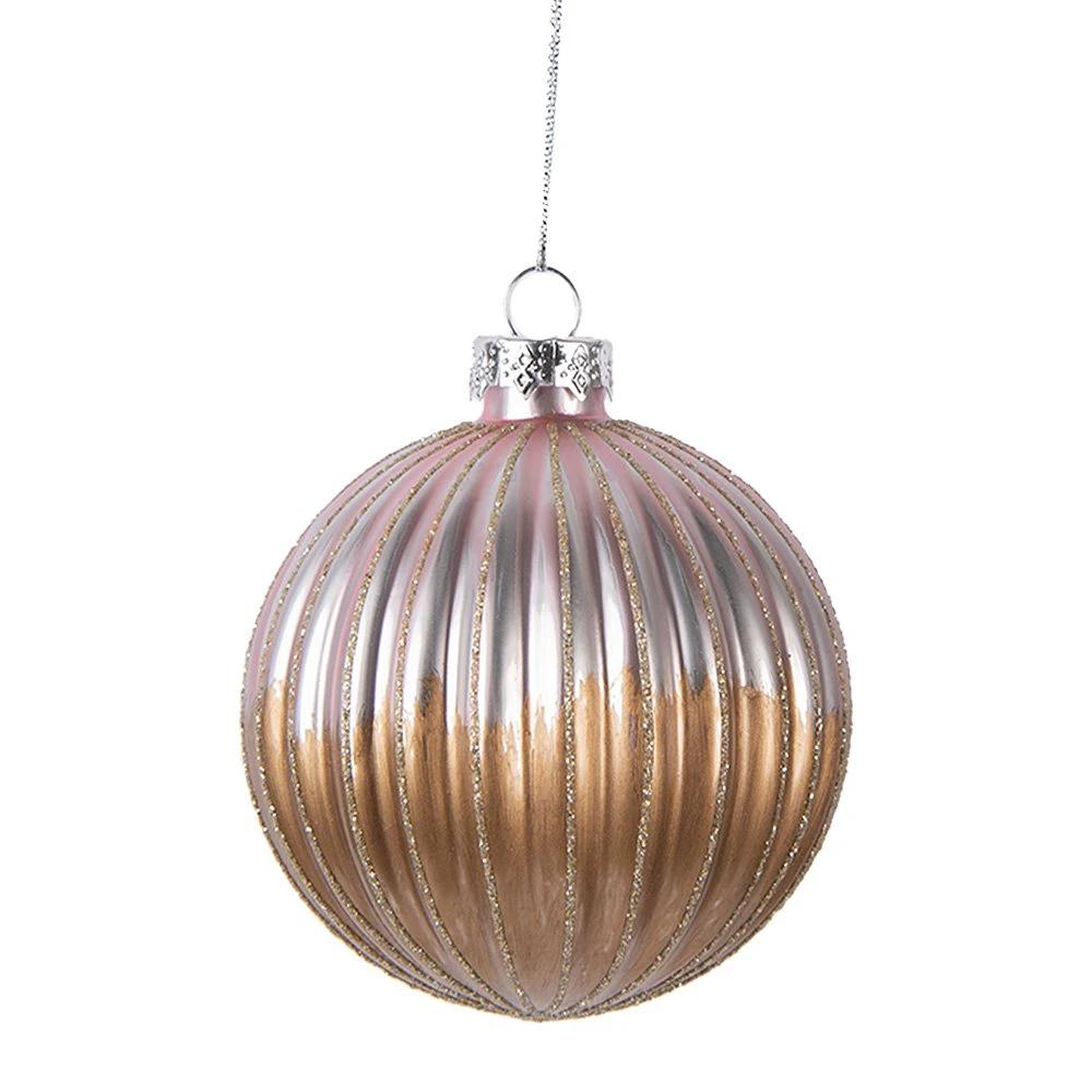 Weihnachtskugel Ø 8x8 cm braunes Glas von Clayre & Eef.