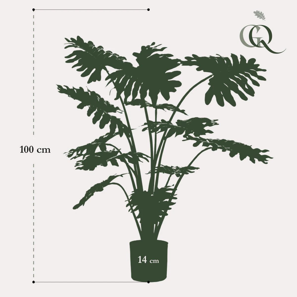 Artificial plant - Philodendron - 80 cm by Green boutiQ