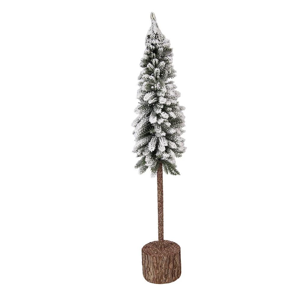 Mini Artificial Christmas Tree Ø 10x60 cm Green Wood by Clayre & Eef.