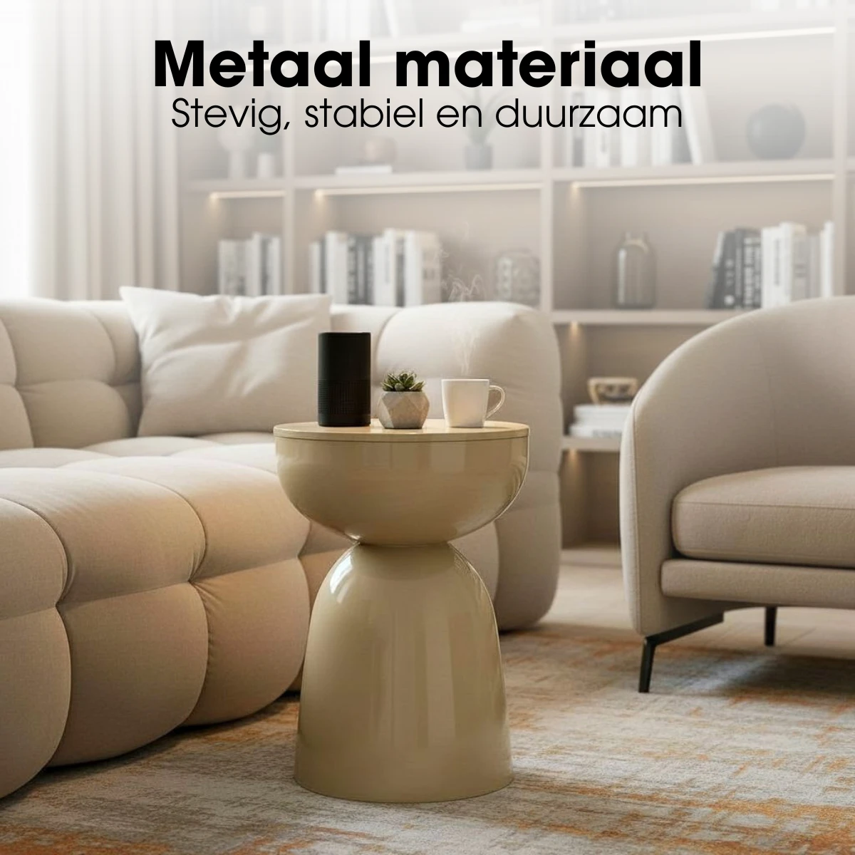 Elliott Beige side table by Mica Decorations