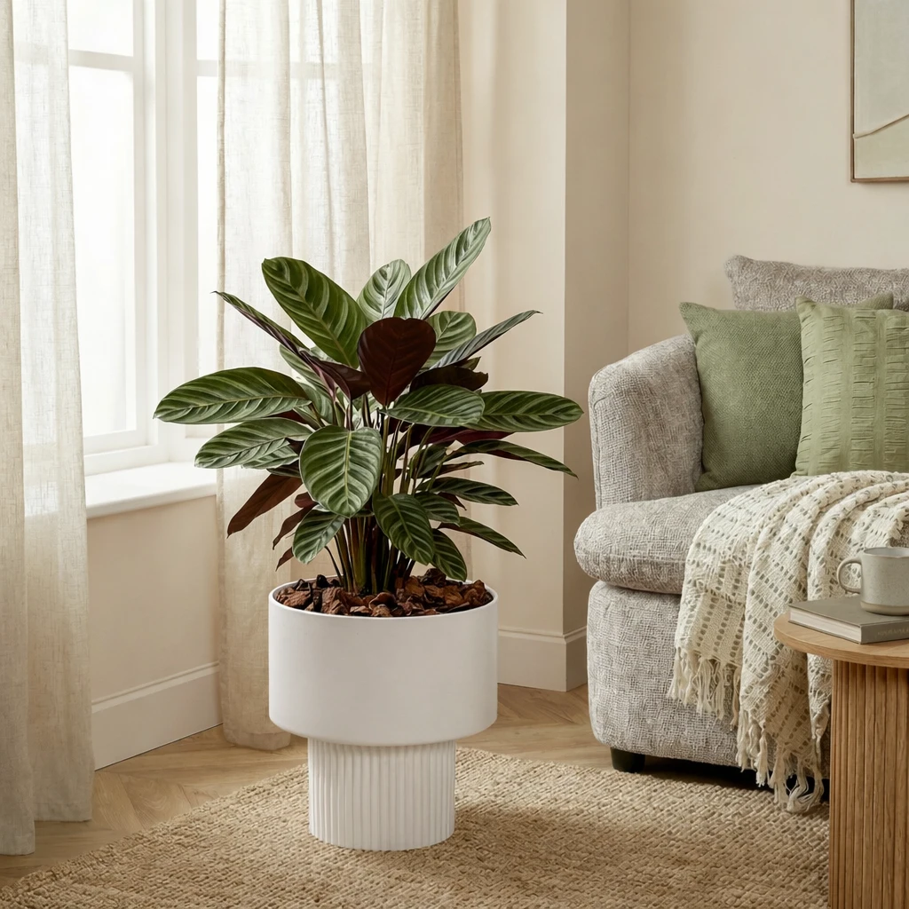 Flowerpot inside Lux Off-white by Mica Decorations