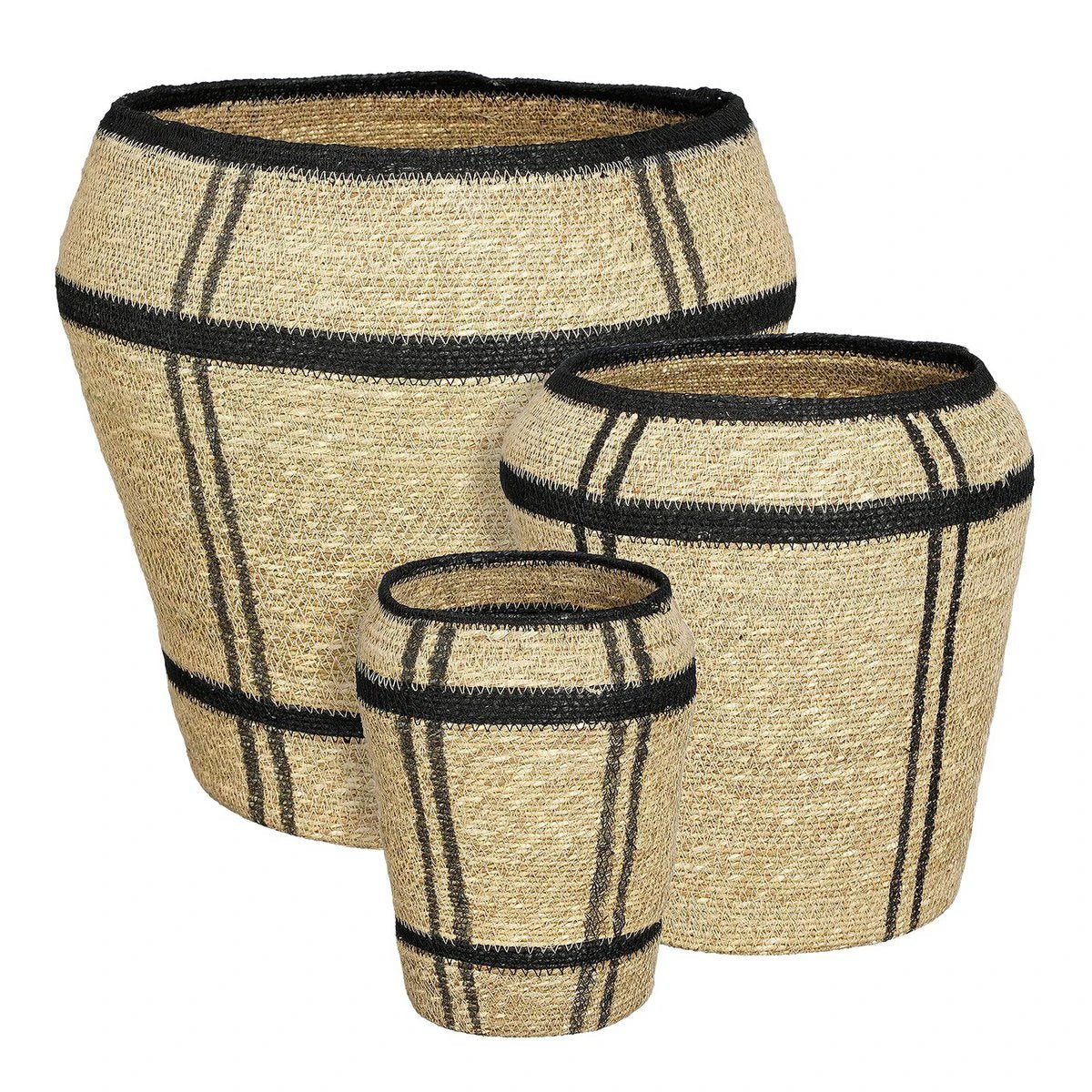 Storage basket set Light brown by Mica Decorations