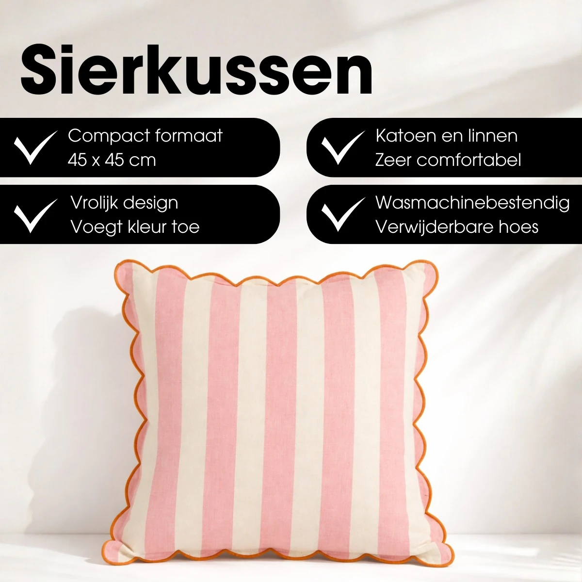 Decorative cushion Pink by Mica Decorations