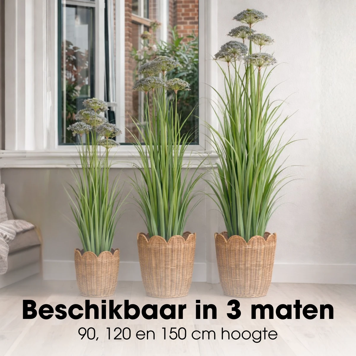 Artificial Plant Ornamental Grass Purple by Mica Decorations