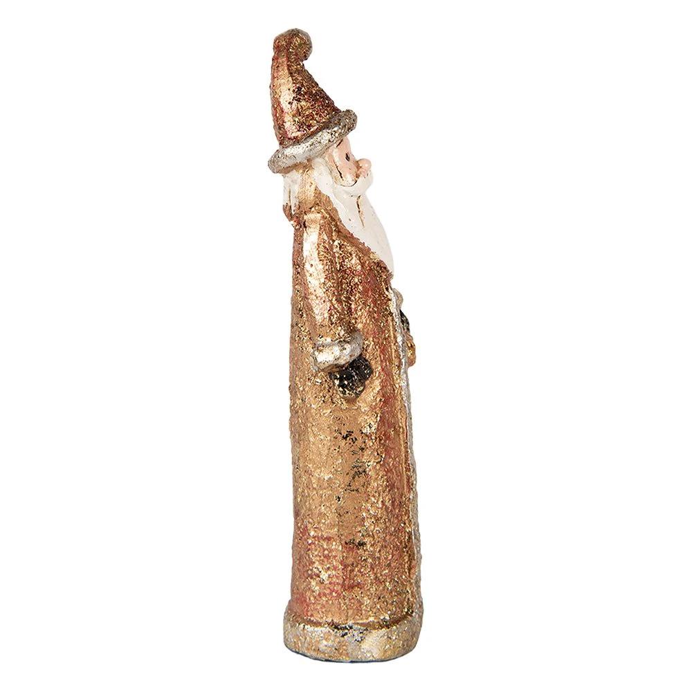 Christmas Decoration Statue Santa Claus 4x3x12 cm Red Plastic by Clayre & Eef.