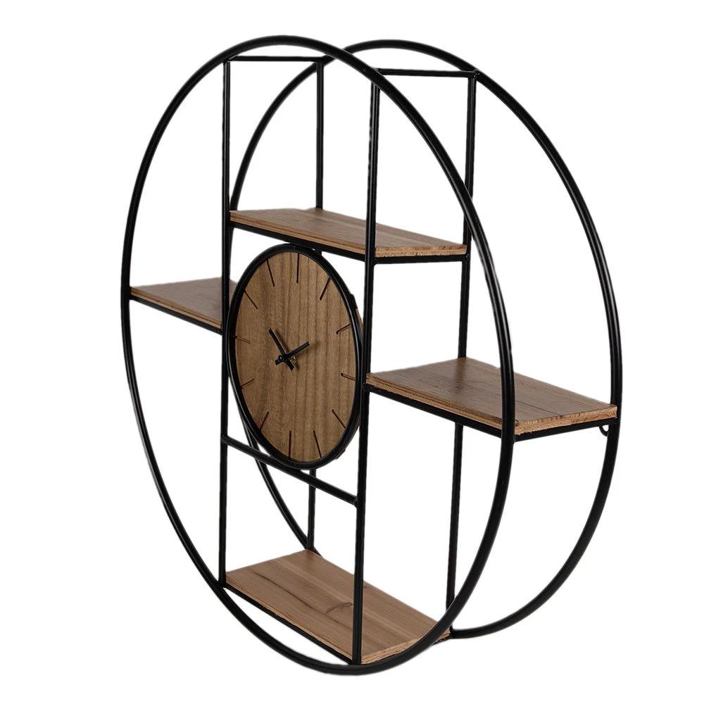 Wall clock / wall rack Ø 60x14 cm / 1xaa by Clayre & Eef.