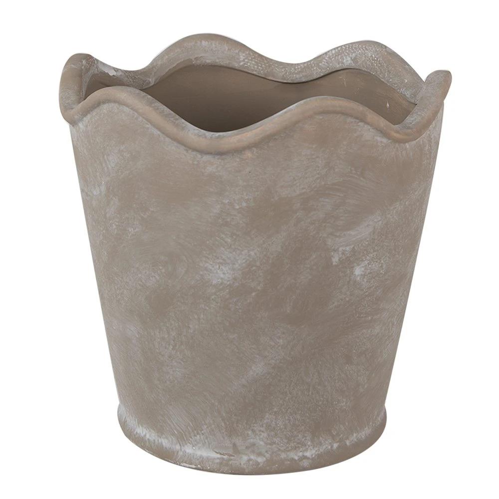 Decoration flower pot Ø 19x18 cm by Clayre & Eef.