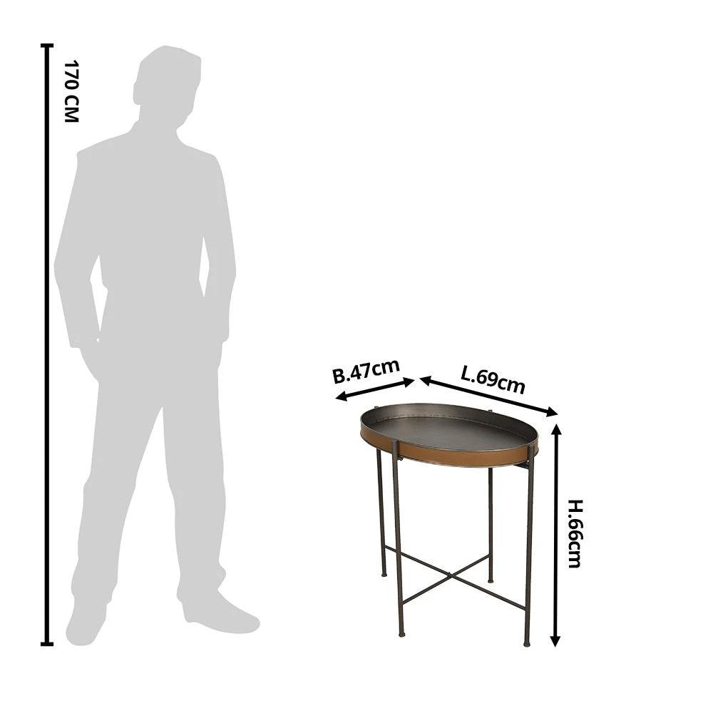 Side table 69x47x66 cm by Clayre & Eef.