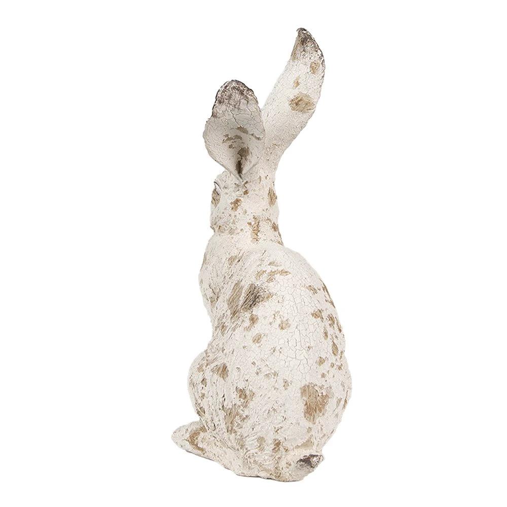 Hasenstatue 22 cm Beige Polyresin-Osterdekoration von Clayre & Eef.