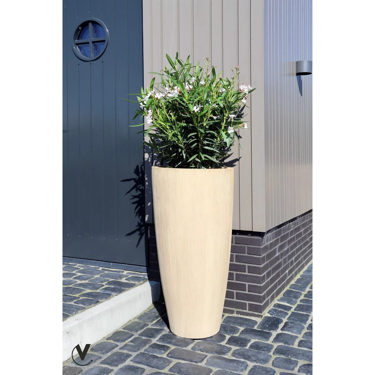 Plantenpot - Java stripe beige by Vase The World