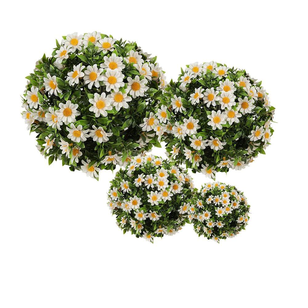 Boxwood ball Ø 17 cm White Green Plastic by Clayre & Eef.