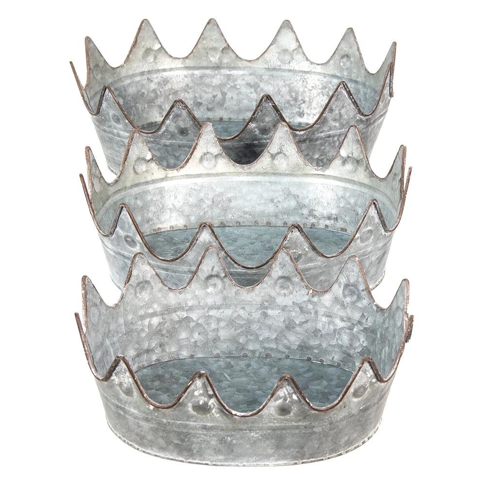 Dekorative Schale (3) 39x28x14 / 34x26x12 / 29x22x10 cm von Clayre & Eef.