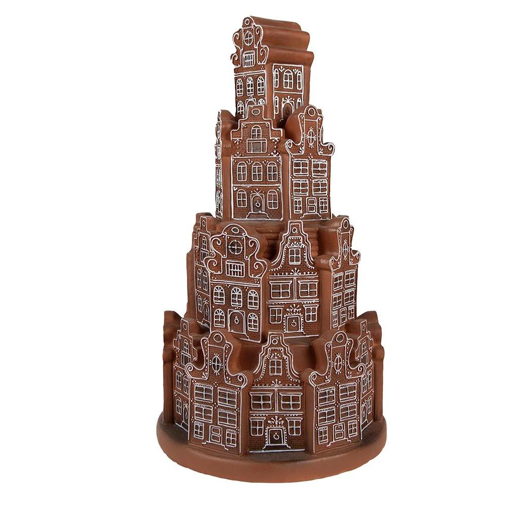 Decoration house with LED Ø 18x33 cm / 3xaaa by Clayre & Eef.