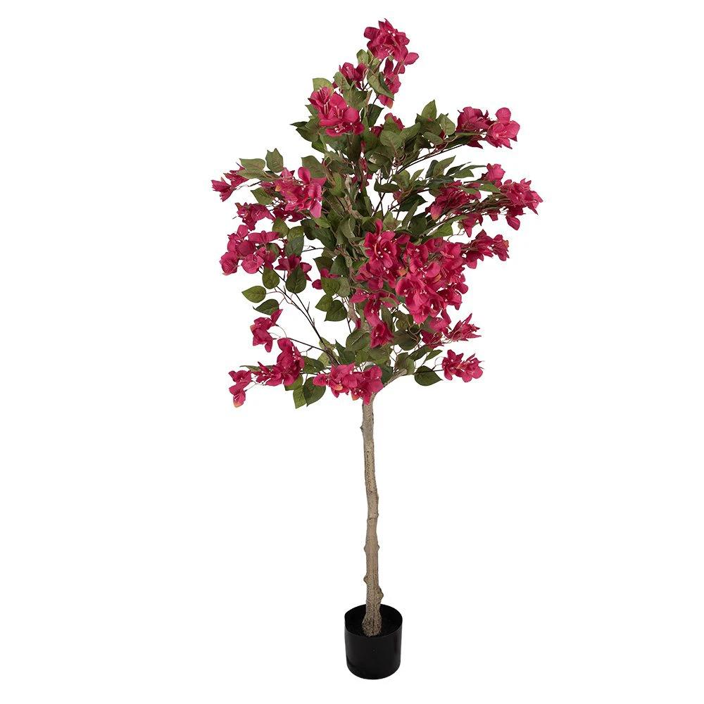 Artificial tree Bougainvillea 55x55x130 cm Pink Plastic by Clayre & Eef.