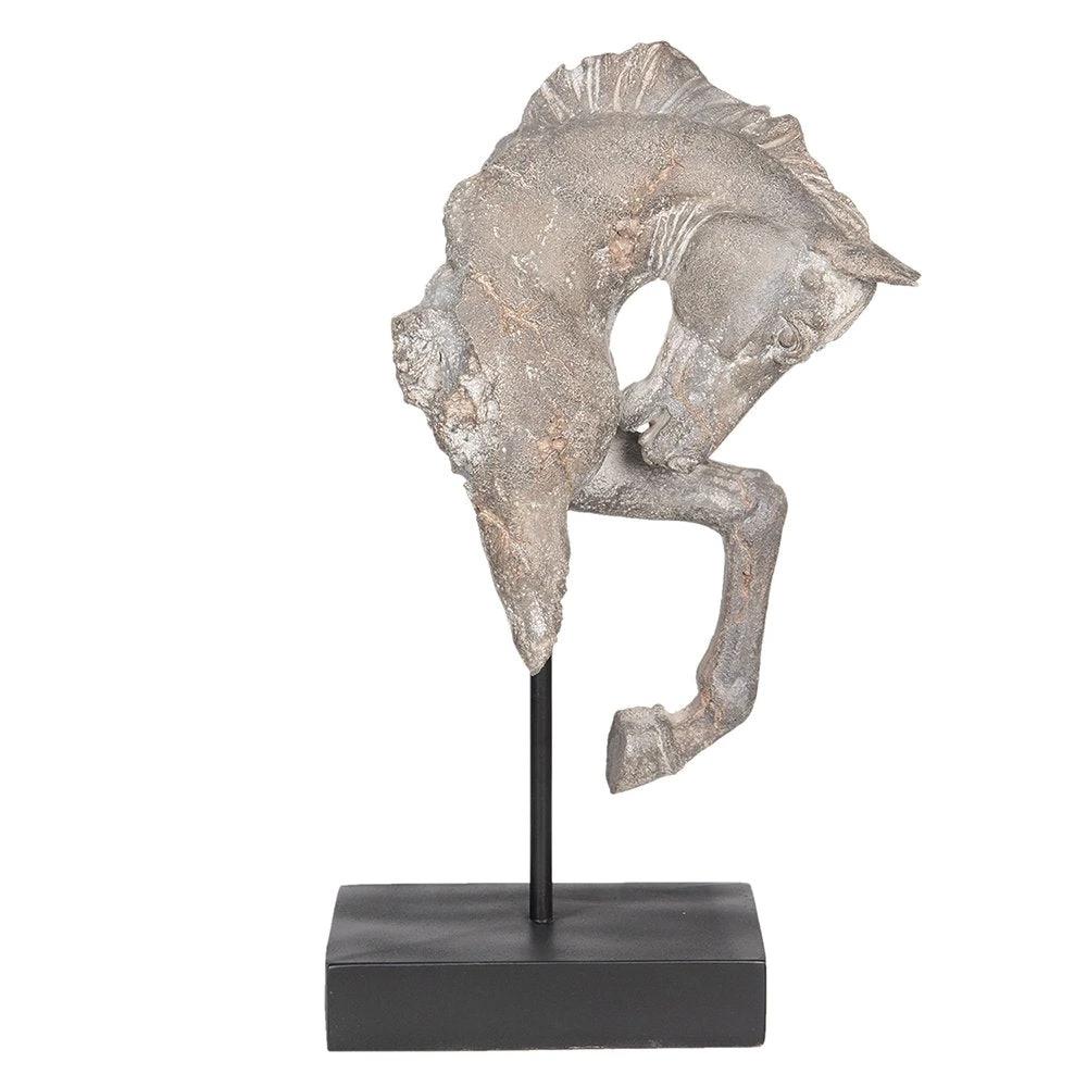 Image horse 28x12x43 cm gray plastic home accessories by Clayre & Eef.