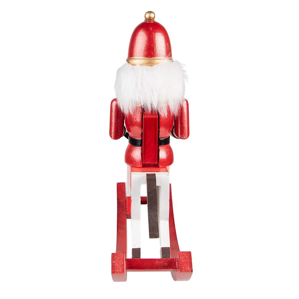 Decoration nutcracker on rocking horse 24x9x30 cm by Clayre & Eef.