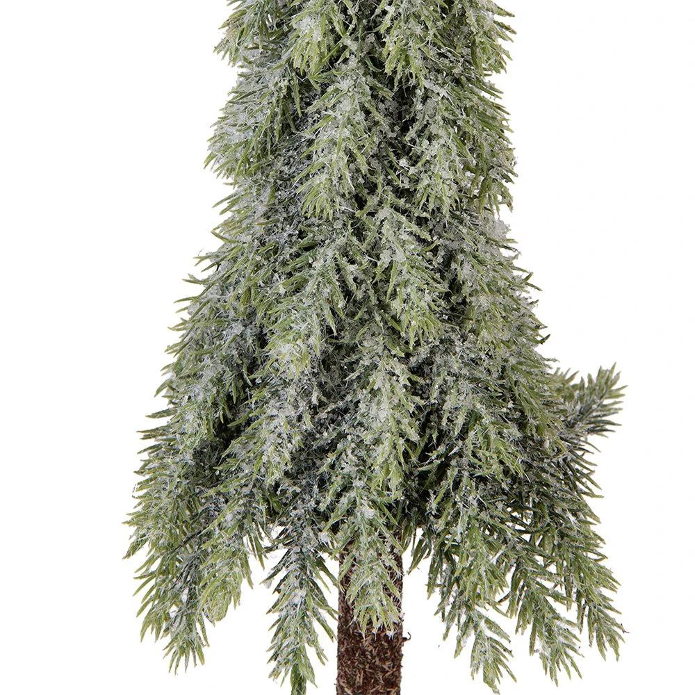 Mini Artificial Christmas Tree Ø 13x50 cm Green Wood by Clayre & Eef.