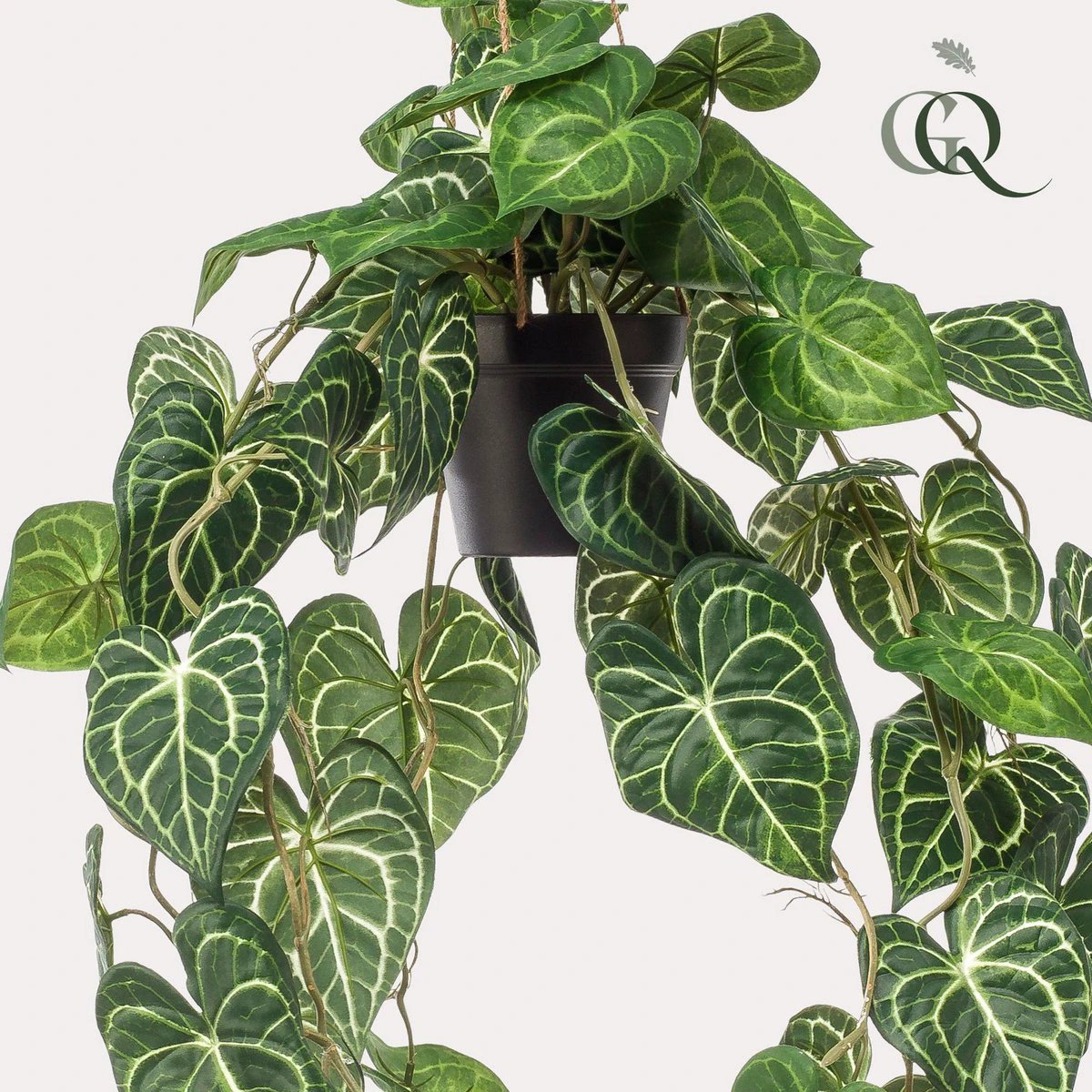Kunstplant - Anthurium Clarinervium - Aderplant - 80 cm by Green boutiQ