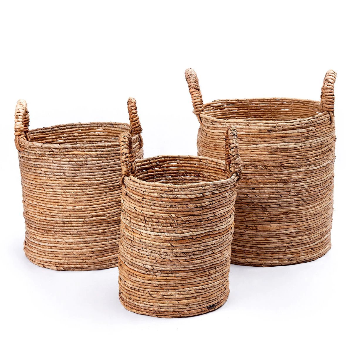 Laundry Basket SYAILENDRA | Plant Basket | Storage Basket made from Banana Fibre (3 sizes) by Soeji