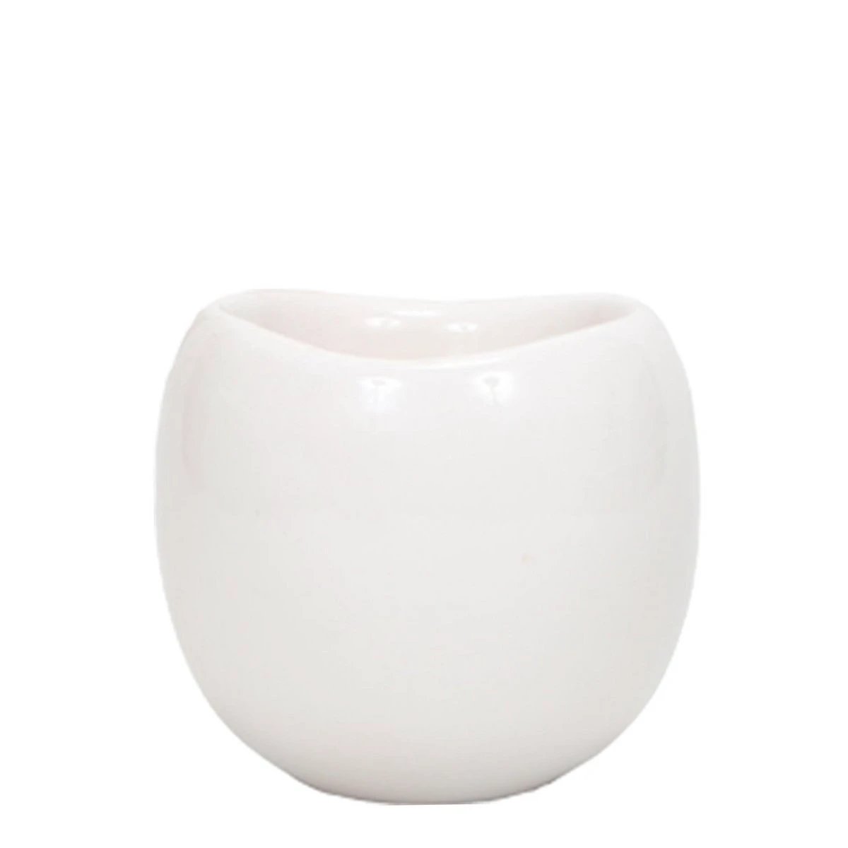 Hummingbird Home | Bowl flower pot - White ceramic decorative pot - pot size Ø9cm by Kolibri Company