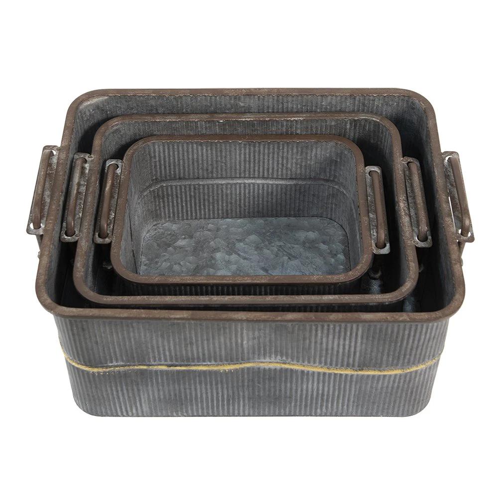 Dekorative Eisenschale (3) 45x32x20 / 38x27x17 / 31x22x14 cm von Clayre & Eef.