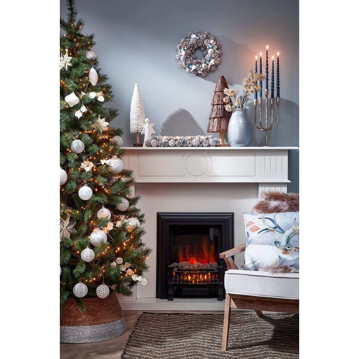 Christmas tree skirt Silver by House of Seasons