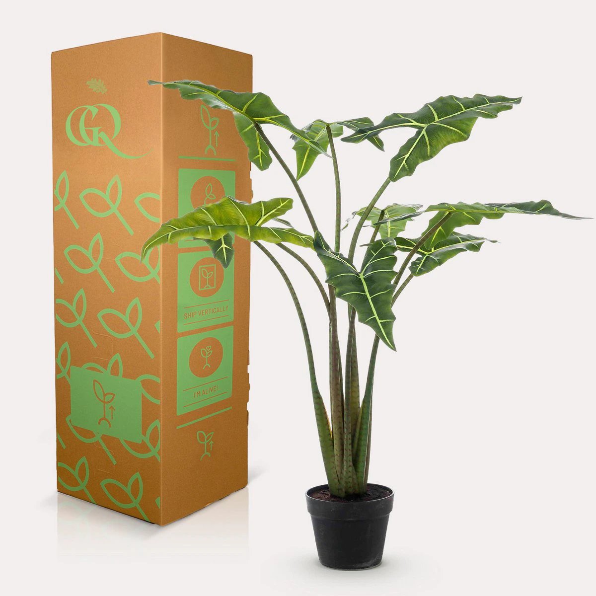 Artificial plant - Alocasia Frydek - Elephant's ear - 120 cm by Green boutiQ