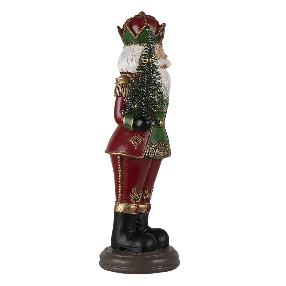 Decoration nutcracker with Christmas tree 13x10x32 cm by Clayre & Eef.