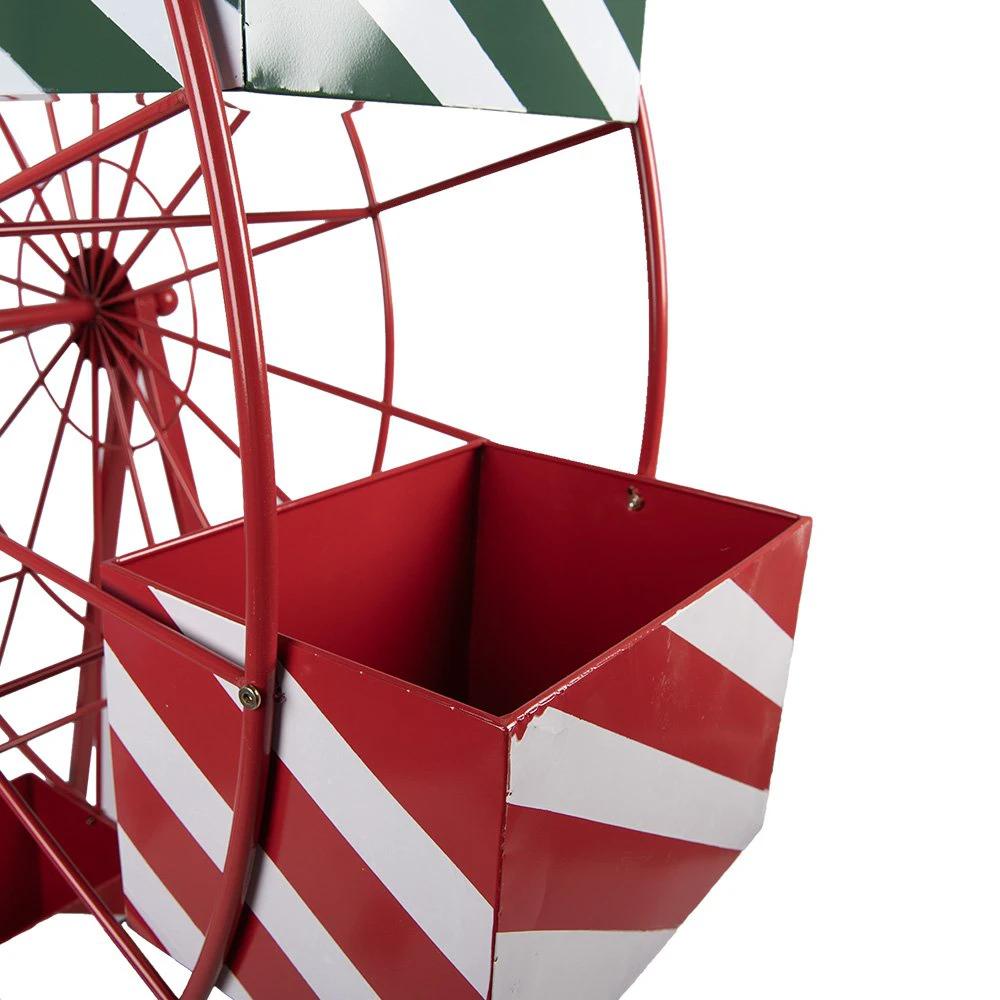 Weihnachtsdekoration Riesenrad aus rotem Metall von Clayre & Eef.