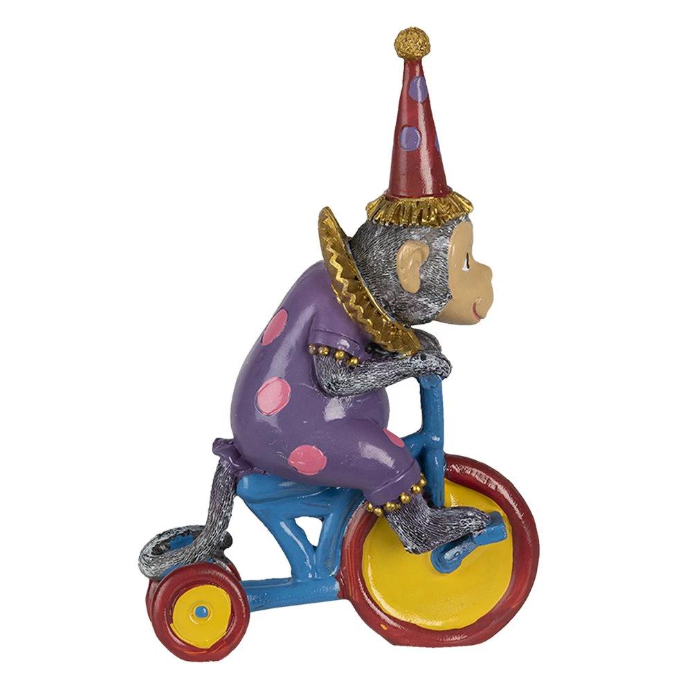 Decoration monkey on tricycle 9x4x14 cm by Clayre & Eef.