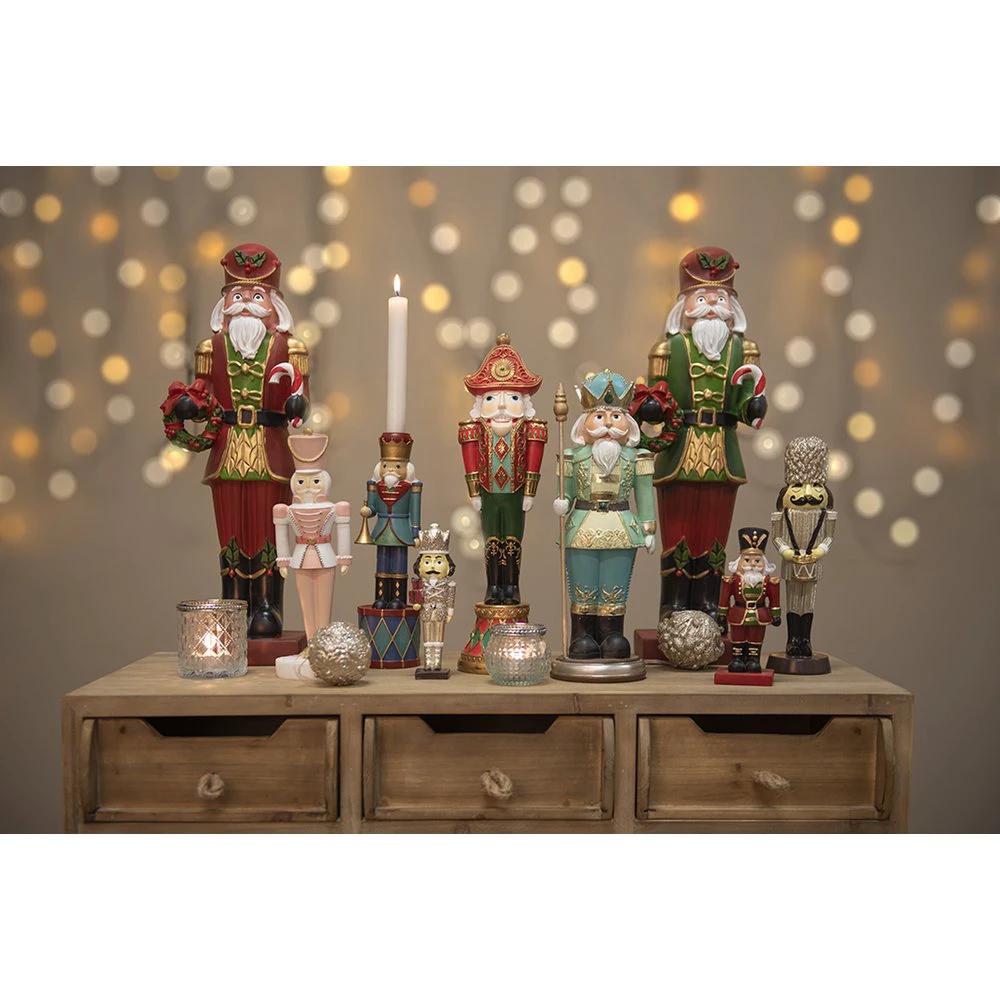 Decoration nutcracker 10x10x36 cm by Clayre & Eef.