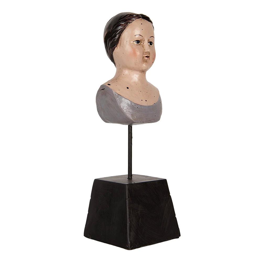Decoration image woman 11x11x34 cm beige plastic by Clayre & Eef.