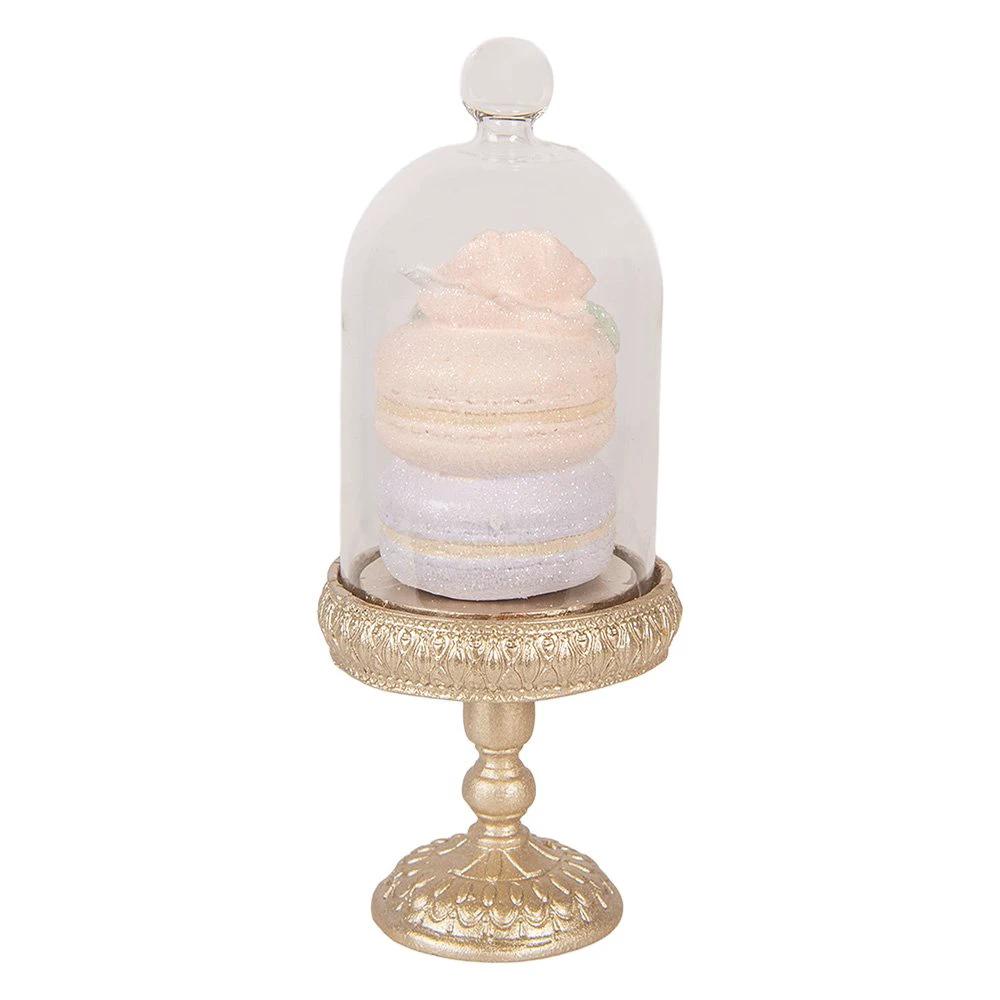 Decoration Image Macarons Ø 7x17 cm Gold-colored Plastic by Clayre & Eef.