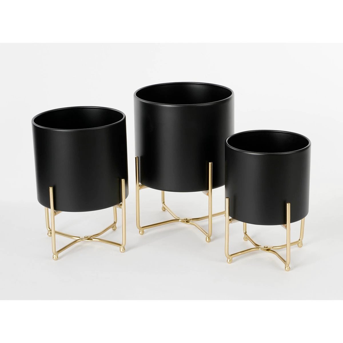 Plant stand set Aries Black by Mica Decorations