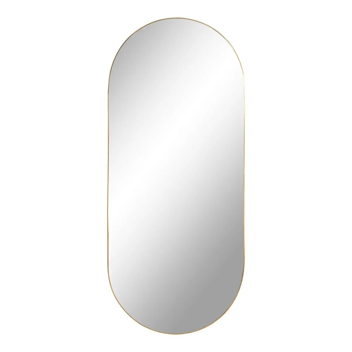 Jersey Mirror - Brass Look, Steel, 35x80x0.5 cm by EMIRELLE