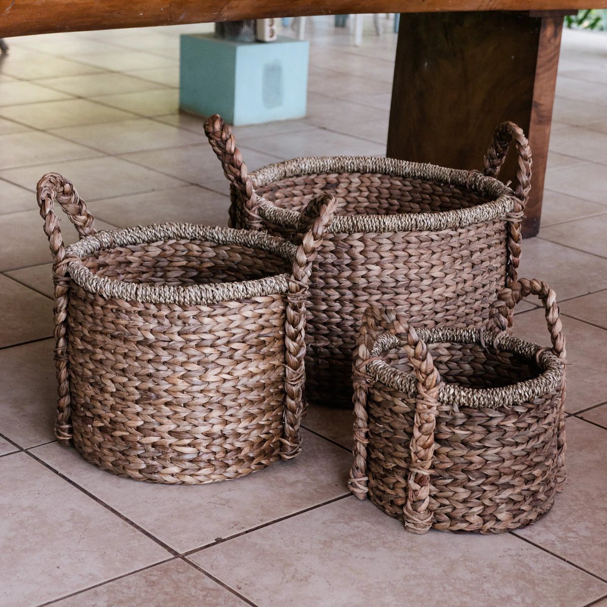 Plant | Basket Storage Basket | Laundry Basket CANGGU made from Water Hyacinth (3 sizes) by Soeji