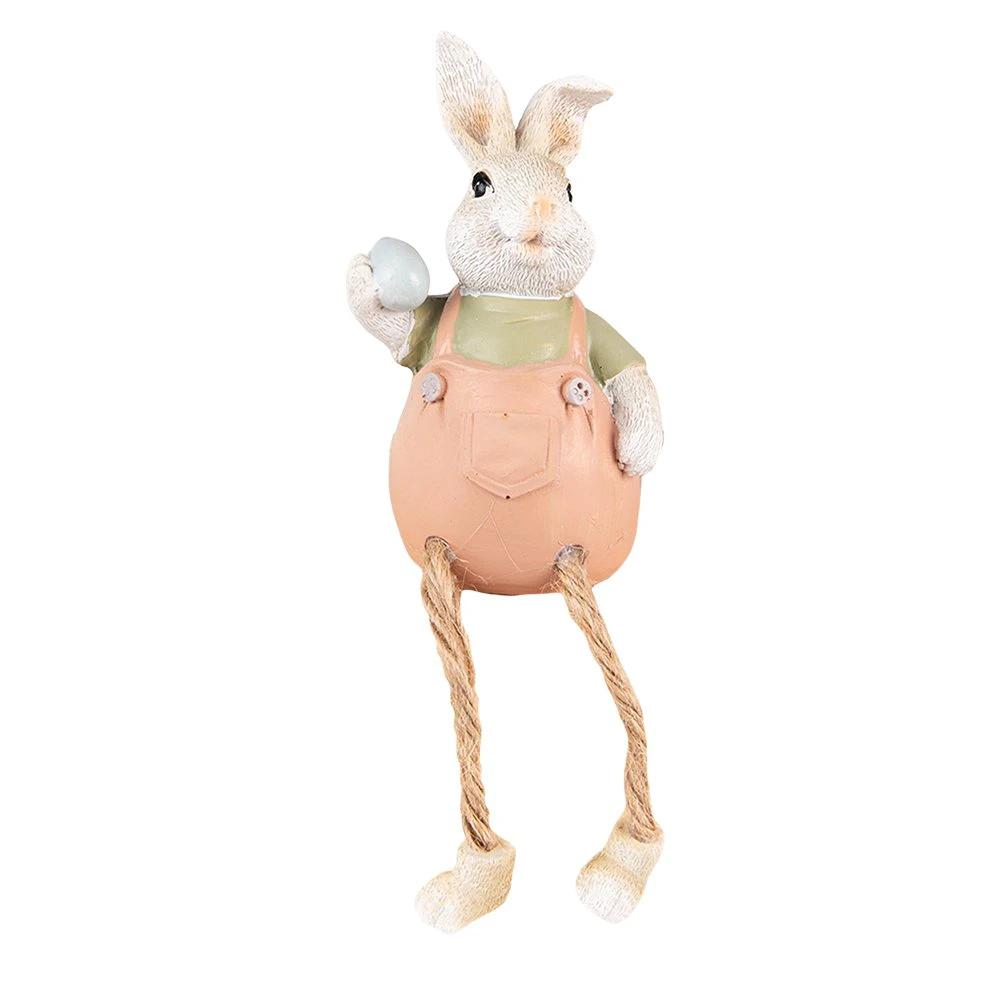 Decoration rabbit 6x6x10/16 cm by Clayre & Eef.