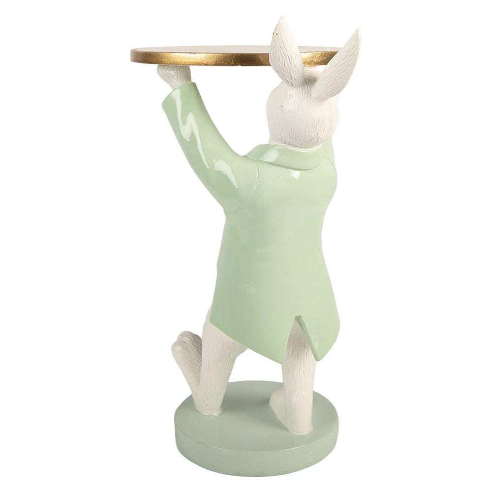 Decoration Statue Rabbit 19x14x28 cm White Plastic by Clayre & Eef.