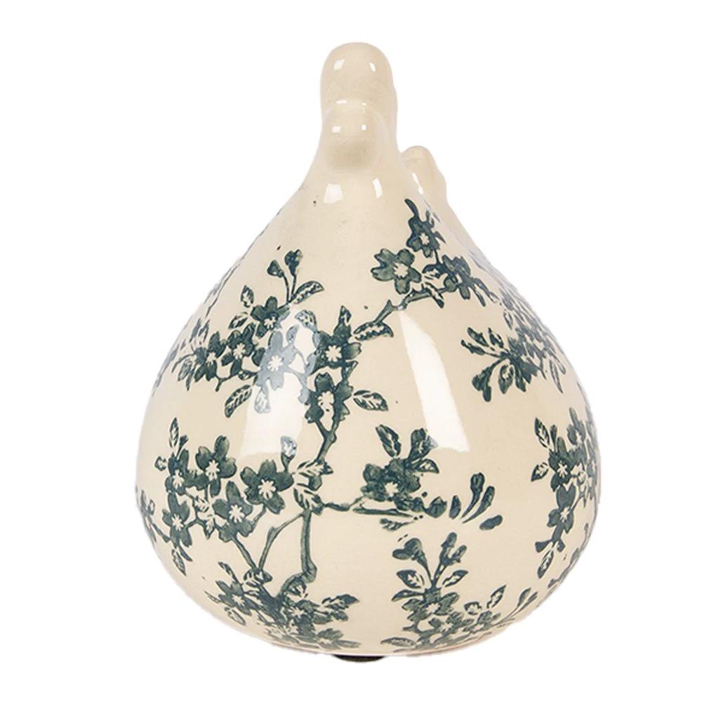 Decoration Statue Chicken 12x11x13 cm Beige Ceramic by Clayre & Eef.