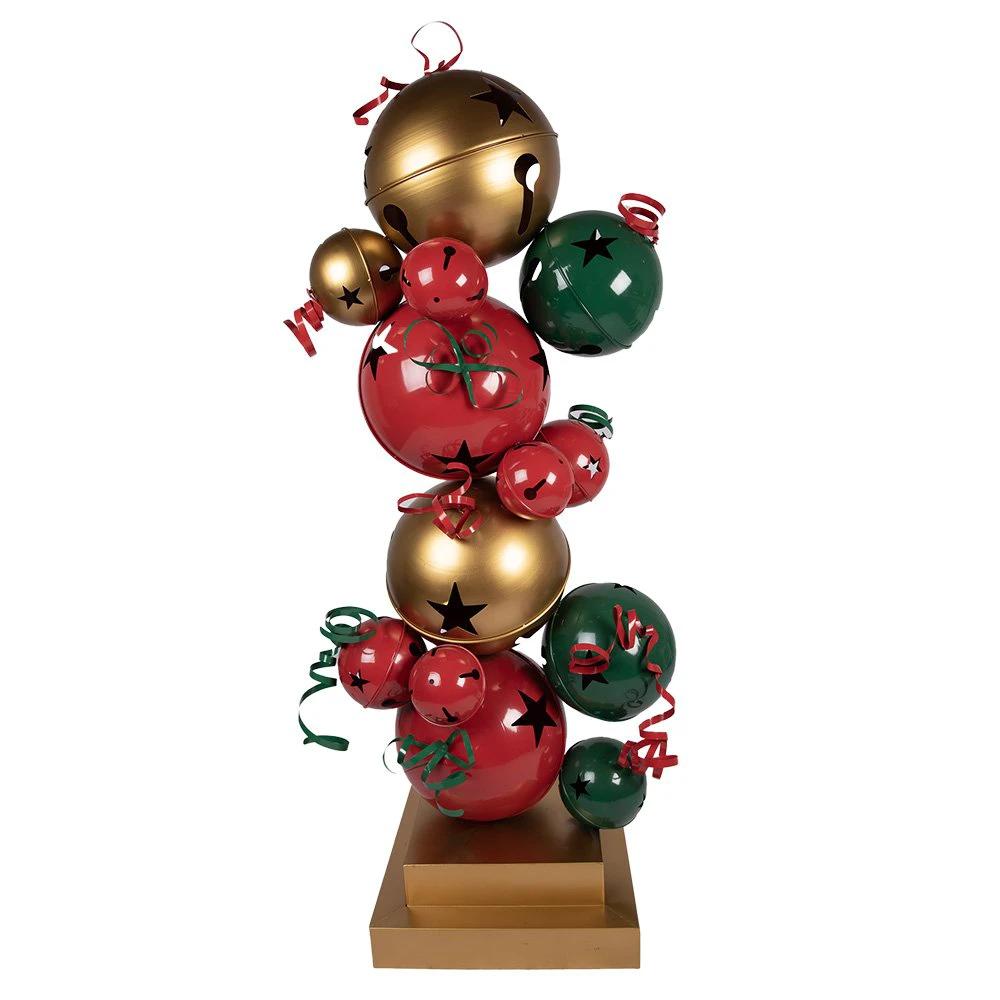 Christmas Decoration Statue 73x56x185 cm Red Green Metal by Clayre & Eef.