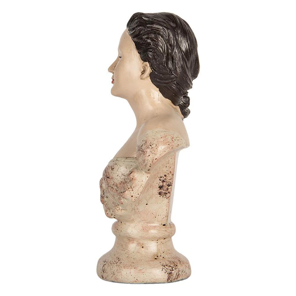 Decoration image woman 12x8x20 cm beige plastic by Clayre & Eef.